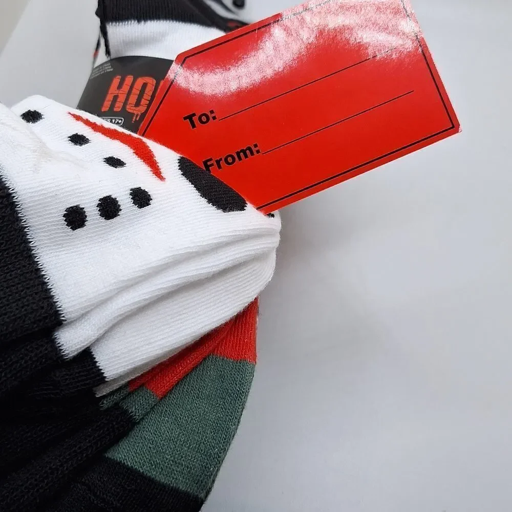 Jason vorhees Freddy nightmare on Elm Street, friday the 13th crew socks